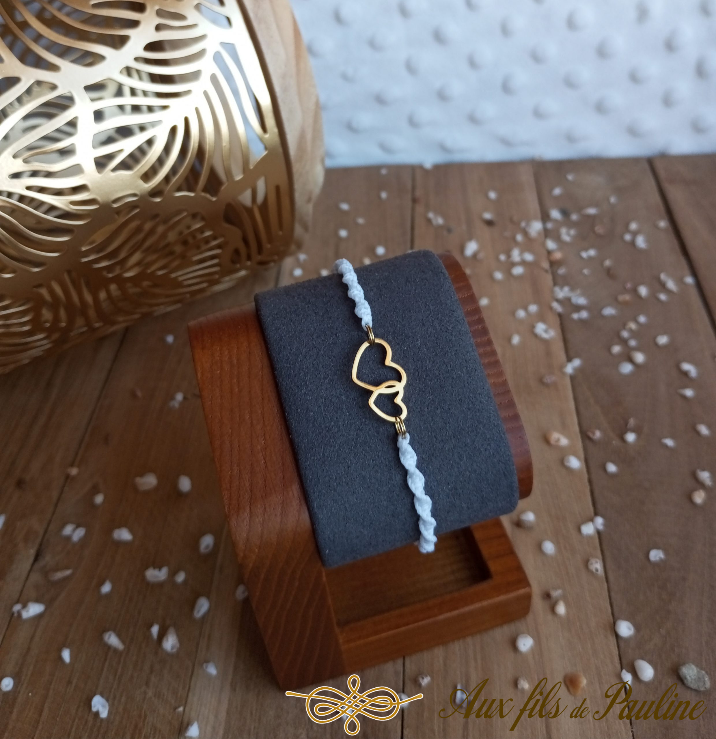 Bracelet coeur en acier inoxydable